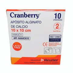 CRANBERRY - Apósito Alginato Calcio 10x10 10 Unidades