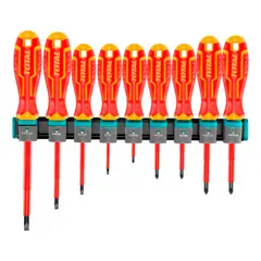 TOTAL TOOLS - Set Destornilladores Electricos Aislado 9pcs Total Thtis596