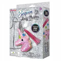 SEW STAR - Kit colgante para bolso de lentejuelas Unicornio rosado