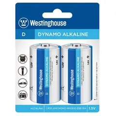 WESTINGHOUSE - Pack 2 Pilas Dynamo Alcalina D