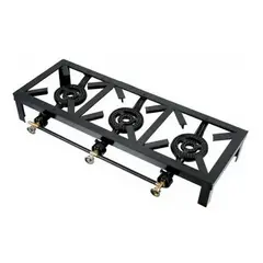 LINE - Cocina Fogón 3 Platos A Gas Licuado Cocinilla Camping Hogar