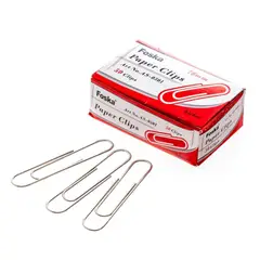 FOSKA - Pack de 200 Clips Metálicos de 78mm extra grandes y resistentes.