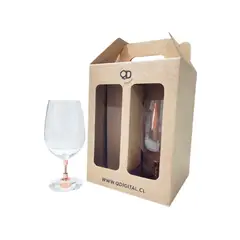 PERFECT CLASS - Set 4 Copas Cerveceras Glow Cobrizado 420ml Estuche