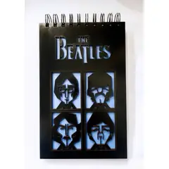 GENERICO - Croquera The Beatles con tapa de madera negro
