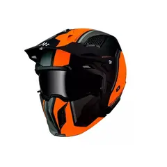GENERICO - Casco De Moto Streetfighter Sv Twin C4 Naranjo Talla L