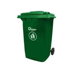 QRUBBER - Contenedor de Basura 360 lts verde