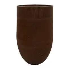 FLORIDIS - MACETERO MARRON ARGOS 71CM ALTO CON PLATO