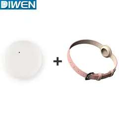 DIWEN - Dispositivo Antipérdida para iPhone Pet Collar Tamaño Grande Rosa