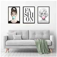GENERICO - Cuadros Decorativos Fashion Pack X 3 Uds 35x50 Cm C/u