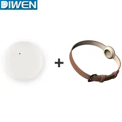 DIWEN - Dispositivo Antipérdida para iPhone Pet Collar Tamaño Grande Marrónl