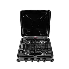 GENERICO - Cocinilla Encimera a Gas Licuado 4 Platos Negra