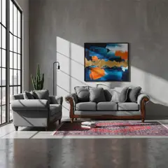 LATAM HOME - Juego de Living Rimini 3-2 Tela Velvet Gris