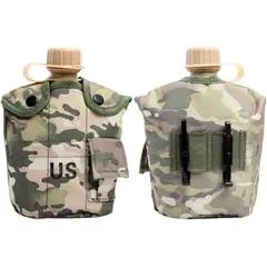 GENERICO - Botella Cantimplora de 1 Litro + Cantina Aluminio