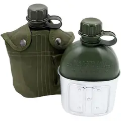 GENERICO - Botella Cantimplora de 1 Litro + Cantina Aluminio