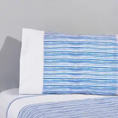 NINA HERRERA - Sábana Estampada Líneas Azules 220H Super King