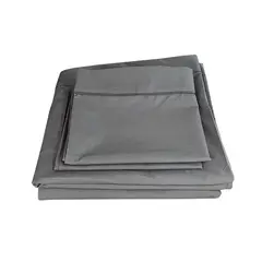 REHUCE - Juego Sábana 1 Plaza - 300 Hilos 100% Algodón - Gris
