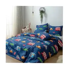 GENERICO - Juego De Sábanas Infantil 1.5 Plaza, Azul