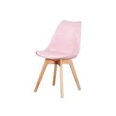 HABITA2 CHILE - Silla de comedor acolchada Tulip Rosa