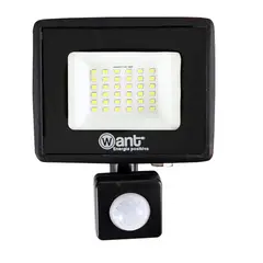 WANT - Proyector Led Thin Light Con Sensor 30w Luz Calida