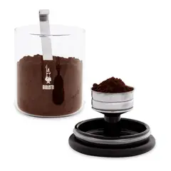 BIALETTI - Frasco de Vidrio Almacenamiento de Café con Cuchara