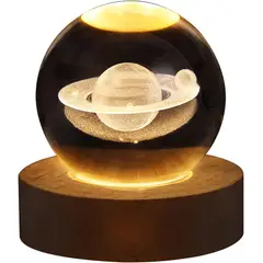 KUANGYE - Luz De Nochebola De Cristal Brillante Regalo Adornos