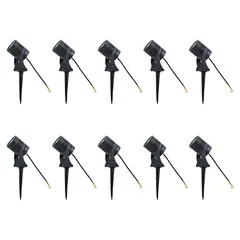 HB LEDS - Pack 10 Foco Estaca Deco Jardín 10w Luz Cálida