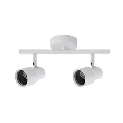 WANT - Foco Spot Cielo o Muro Porta 2xGU-10 Round Blanco Incluye Ampolleta