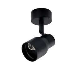 WANT - Foco Spot Cielo o Muro Porta 1xGU-10 Round Negro Incluye Ampolleta