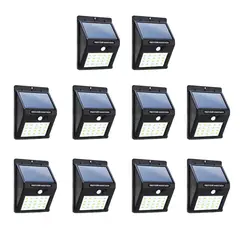 HB LEDS - Pack 10 Foco Solar LED Con Sensor De Movimiento 5W