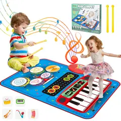 LUKOVEE - Alfombra Musical Piano Y Tambor Juguete Para Ninos 70x45cm