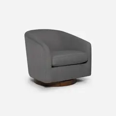 ROSEN - Poltrona Giratoria Bourton Tela Gris