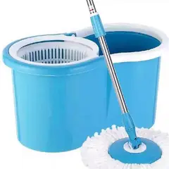 GENERICO - Pack X2 Mopa Trapeador Giratorio 360 Metálico Hogar Oficina