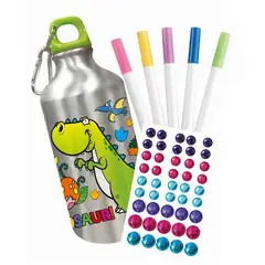 GENERICO - Botella De Agua Dinosaurio Manualidad Decorar Regalo Niño