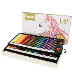 FOSKA - Set 120 Lapices de colores de pintura al oleo