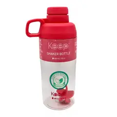 KEEP - Botella Shaker Mezclador Proteinas Gimnasio 600mL Rosa