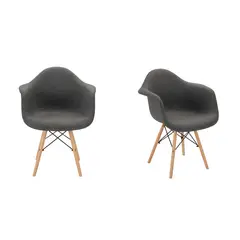 WHITE MARKET - Pack x 2 sitial Eames tela Gris
