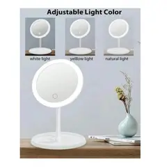 GENERICO - Espejo Plegable De Mesa Con Luz LED
