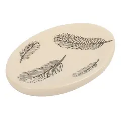 HERRERA MAISON - Jabonera Plumas Beige