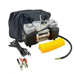 GENERICO - Compresor De Aire Doble Piston Para Auto 12v + Funda