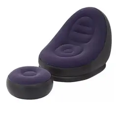 GENERICO - Sofá Tumbona Silla Inflable Reposa Pies Puff X L + Inflador