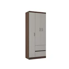 TAHUARI - Closet Lisboa 3 puertas chocolate off white