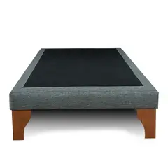 GENERICO - Base Para Cama Europea 1.5 Plazas Box Color Gris Lino 200X105