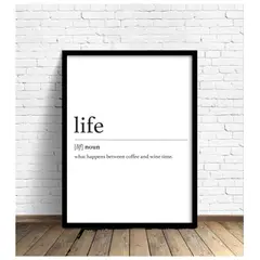 PAPEL ILUSTRADO - Cuadro Life Definition 40x50 cm Marco Negro