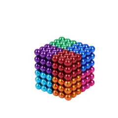 GENERICO - Cubo Magnético 216 bolitas 5MM Muticolor