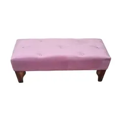 MUEBLES HVM - Banqueta Hvm palo rosa Felpa