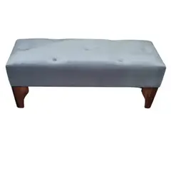 MUEBLES HVM - Banqueta Hvm gris felpa