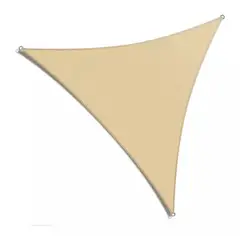 GENERICO - Toldo Vela Malla Sombreadora Triangular Beige 5x5x5Mts Malla Raschel