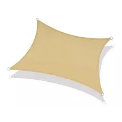 GENERICO - Toldo Vela Malla Sombreadora Rectangular Beige 4x6Mts Malla Raschel