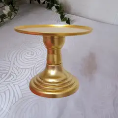 GENERICO - Porta Torta tipo Alzador Boleira con Pedestal 22cm Diá - Dorado