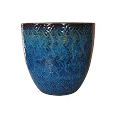 DEROMA - Maceta Woolly 28cm Azul Pacifico